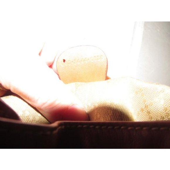 Gucci Drawstring Top Bamboo Line Bamboo Handle And Straps Brown Leather Backpack - Picture 10 of 12